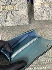 Dior Saddle Card Holder Oblique Blue 10.5x7x3cm - 4