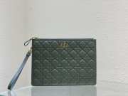 Dior Caro Pouch Green Soft Cannage Calfskin 30x21.5cm - 1