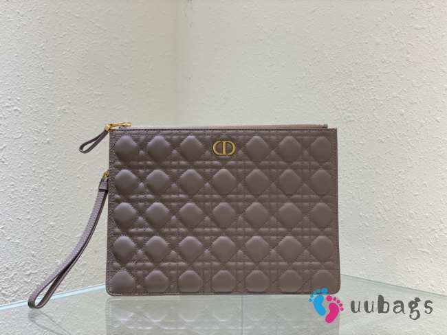 Dior Caro Pouch Warm Brown Soft Cannage Calfskin 30x21.5cm - 1