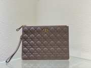 Dior Caro Pouch Warm Brown Soft Cannage Calfskin 30x21.5cm - 1