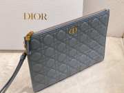 Dior Caro Pouch Cloud Blue Soft Cannage Calfskin 30x21.5cm - 3