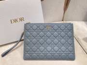 Dior Caro Pouch Cloud Blue Soft Cannage Calfskin 30x21.5cm - 4