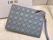 Dior Caro Pouch Cloud Blue Soft Cannage Calfskin 30x21.5cm - 6