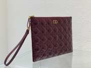 Dior Caro Pouch Burgundy Patent Cannage Calfskin 30x21.5cm - 6