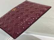 Dior Caro Pouch Burgundy Patent Cannage Calfskin 30x21.5cm - 5