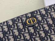 Dior Caro Pouch Blue Oblique Jacquard 30x21.5cm - 6