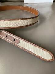 Celine Triomphe Belt In Textile With Raffia Effect And Calfskin 2.5cm - 6