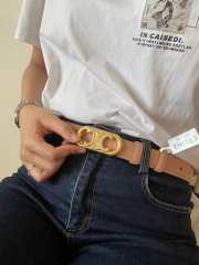 Celine Beige Copper Buckle Belt width 2.5cm - 1