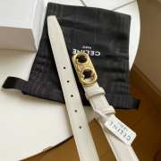 Celine White Copper Buckle Belt width 2.5cm - 5