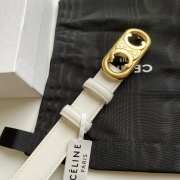 Celine White Copper Buckle Belt width 2.5cm - 2