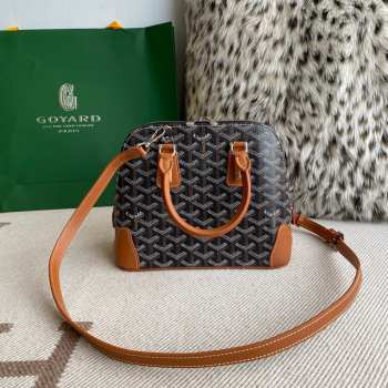 Goyard Vendôme Mini bag in black & tan 23x18x10cm