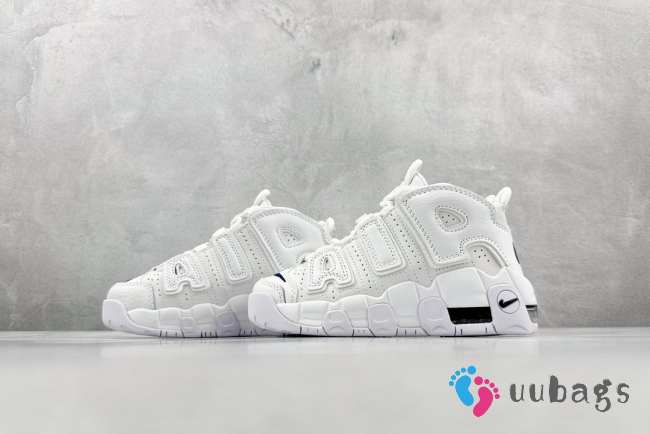 Nike Air More Uptempo GS White Midnight Navy Shoes - 1