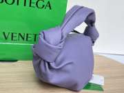 Bottega Veneta Nappa Double Knot Purple Bag 29x18x26cm - 3