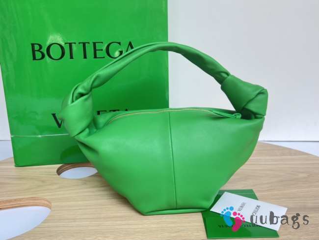 Bottega Veneta Nappa Double Knot Green Bag 29x18x26cm - 1