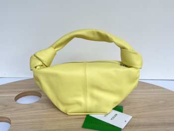 Bottega Veneta Nappa Double Knot Light Yellow Bag 29x18x26cm