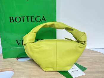 Bottega Veneta Nappa Double Knot Chartreuse Bag 29x18x26cm