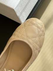 Dior Ballet Flat Beige Quilted Cannage Calfskin - 2