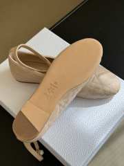 Dior Ballet Flat Beige Quilted Cannage Calfskin - 5