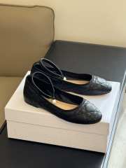 Dior Ballet Flat Black Quilted Cannage Calfskin - 1