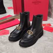 Valentino Garavani VLogo leather ankle boots in black - 1