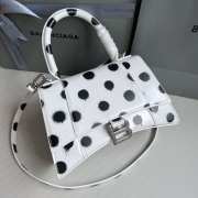 Balenciaga Hourglass Top Handle Bag Printed Leather In White 23x10x14cm - 2