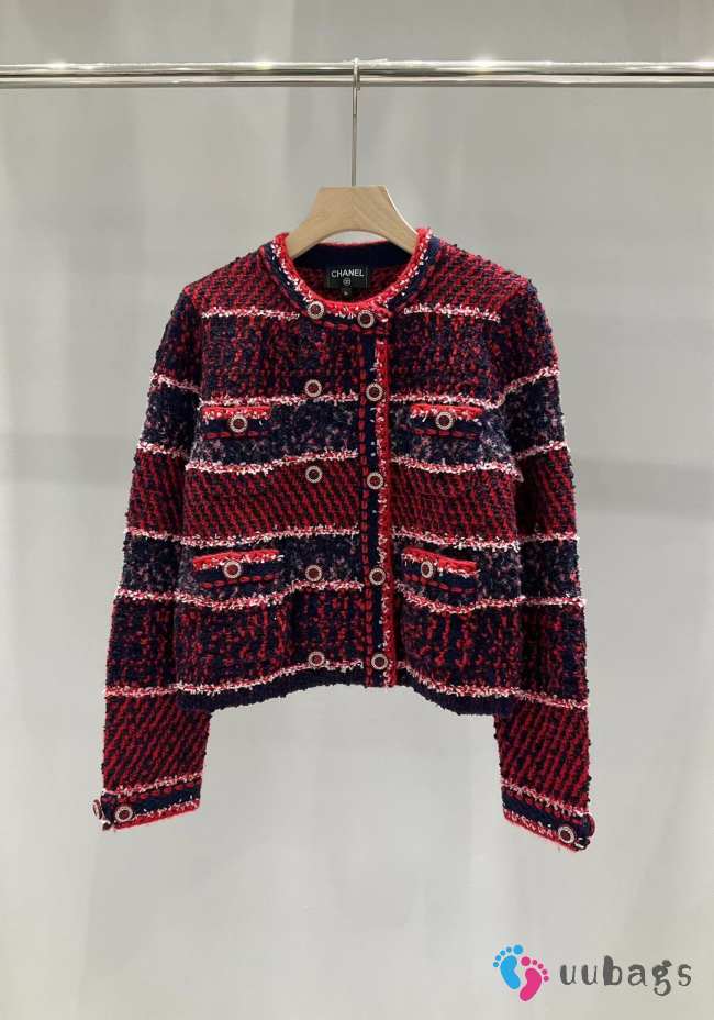 Chanel winter short cardigan in red 01 - 1