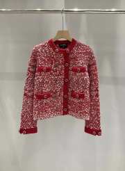 Chanel winter short cardigan in red 02 - 1