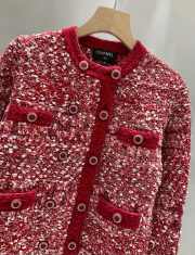 Chanel winter short cardigan in red 02 - 6