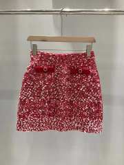 Chanel Skirt Cashmere, Wool & Tweed Red 02 - 1