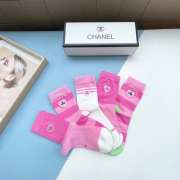 Chanel set 5 socks in pink - 2