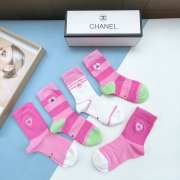 Chanel set 5 socks in pink - 4