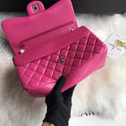 Uubags | Chanel Flap Bag Pink Silver Buckle 30cm - 4