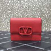 Valentino Garavani Vring chain wallet in red 17.5x8x13cm - 1