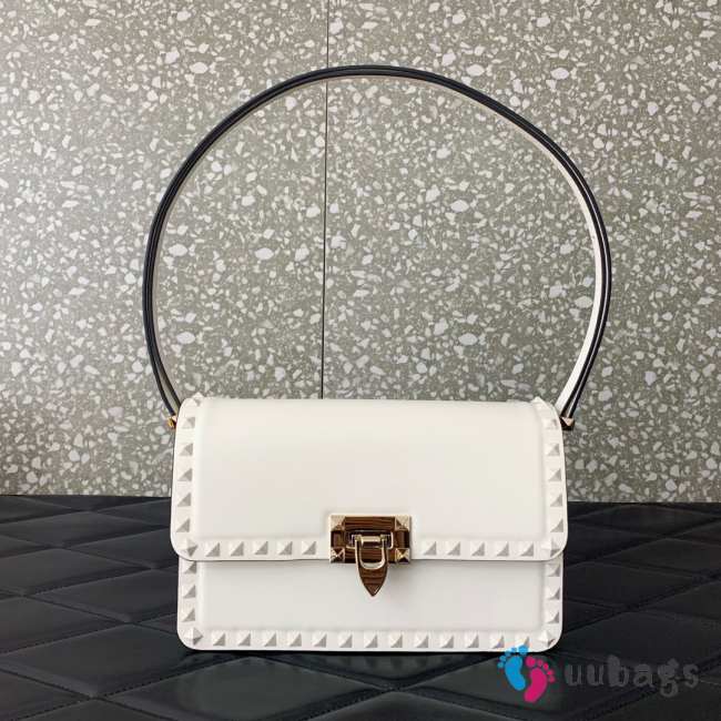 Valentino Rockstud23 Smooth Calfskin Bag In White 23x13x9cm  - 1