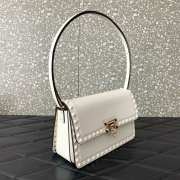 Valentino Rockstud23 Smooth Calfskin Bag In White 23x13x9cm  - 6