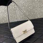 Valentino Rockstud23 Smooth Calfskin Bag In White 23x13x9cm  - 5