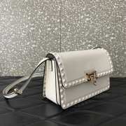 Valentino Rockstud23 Smooth Calfskin Bag In White 23x13x9cm  - 3