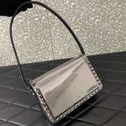 Valentino Rockstud23 Smooth Calfskin Bag In Silver 23x13x9cm - 2