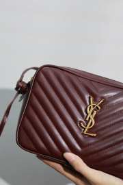 YSL Lou camera bag red gold buckle 23x16x6cm - 6