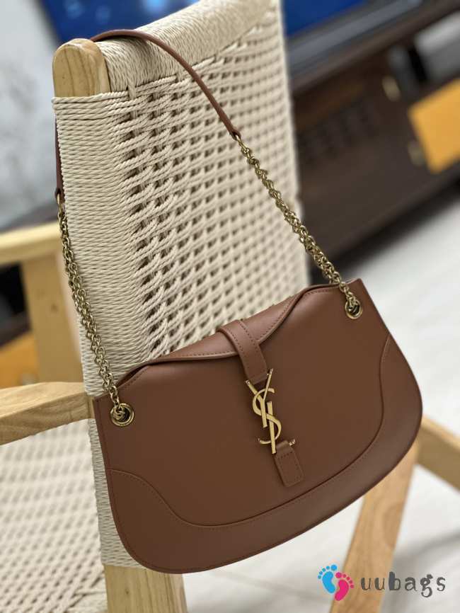 YSL Sienna in vegetable-tanned leather in brown 31x21x6cm - 1