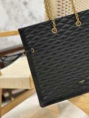 YSL Pochon Quilted Leather Drawstring Tote Bag In Black - 6