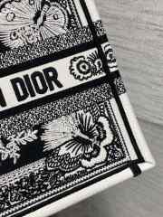 Dior Book Tote Black and White Butterfly Bandana Embroidery 26x8x22cm - 4