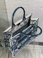 Dior Book Tote Denim Blue Multicolor Butterfly Bandana Embroidery 36x27.5x16.5cm - 6