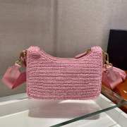 Prada Re-Edition 2005 crochet bag in pink 23x16x7cm - 2