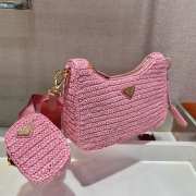 Prada Re-Edition 2005 crochet bag in pink 23x16x7cm - 3