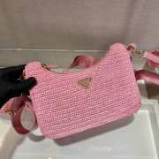 Prada Re-Edition 2005 crochet bag in pink 23x16x7cm - 4