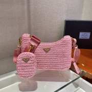 Prada Re-Edition 2005 crochet bag in pink 23x16x7cm - 5