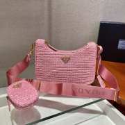 Prada Re-Edition 2005 crochet bag in pink 23x16x7cm - 6