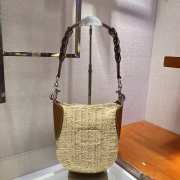 Prada raffia hobo shoulder bag 24x26cm - 4