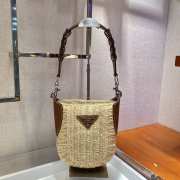 Prada raffia hobo shoulder bag 24x26cm - 2